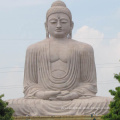 Custom carved white stone marble gautam buddha statue